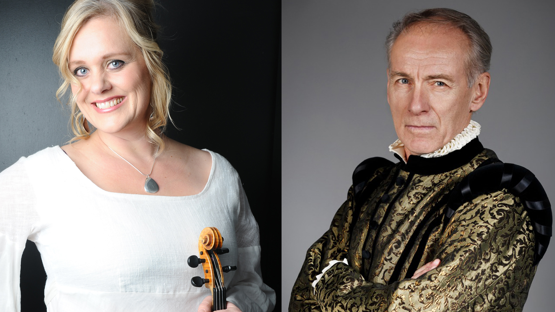 Musikerna och skådespelarna Maria Hulthén Birkeland och Jonas Bergström.